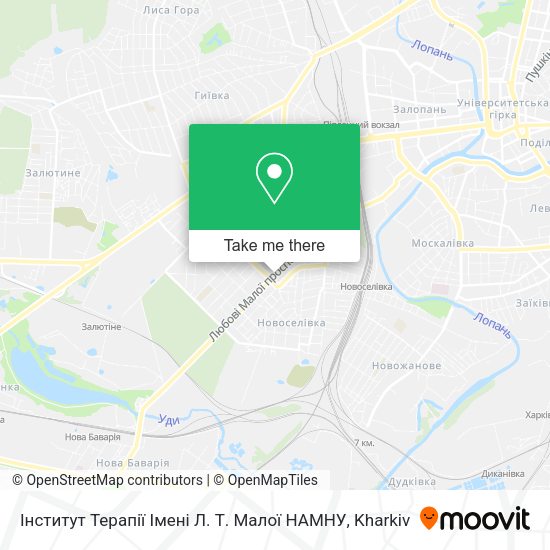 Карта Інститут Терапії Імені Л. Т. Малої НАМНУ