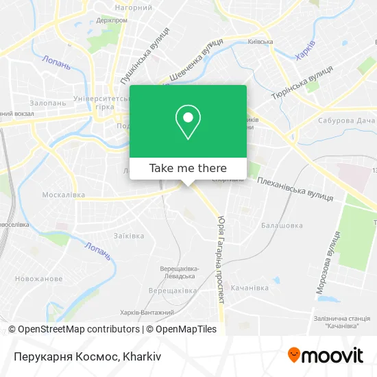 Карта Перукарня Космос