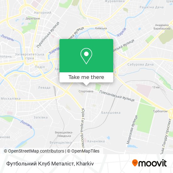 Футбольний Клуб Металіст map