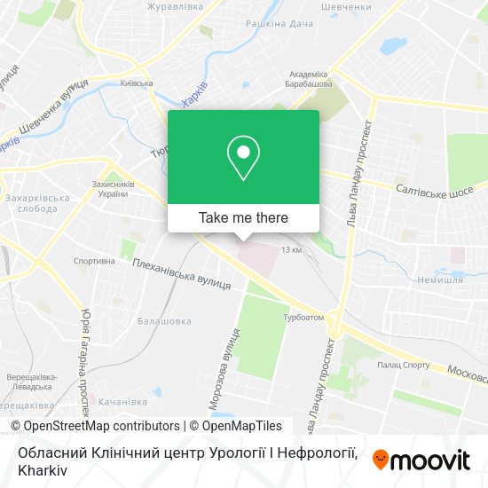 Обласний Клінічний центр Урології І Нефрології map