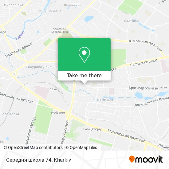 Карта Середня школа 74