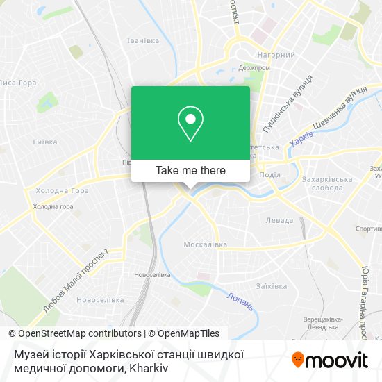 Карта Музей історії Харківської станції швидкої медичної допомоги