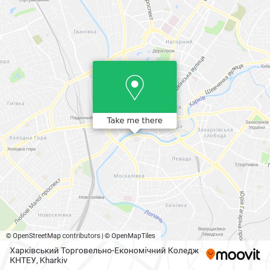 Карта Харківський Торговельно-Економічний Коледж КНТЕУ