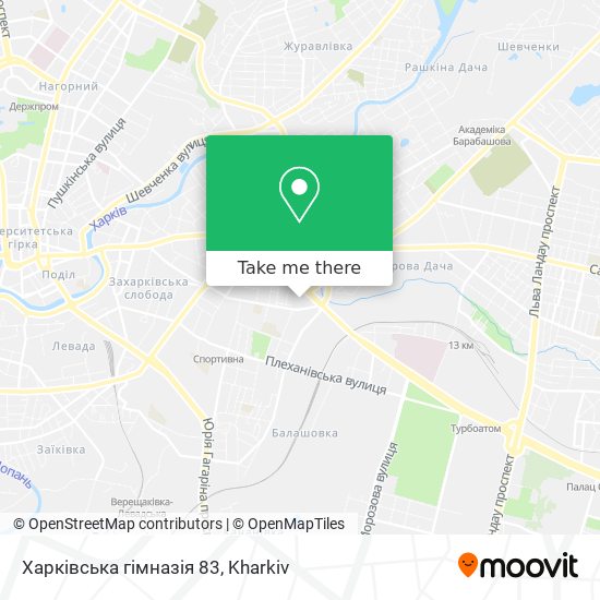 Харківська гімназія 83 map