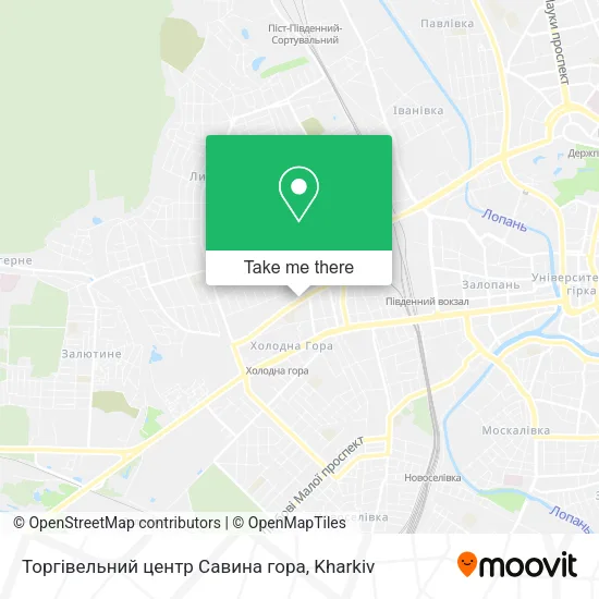 Карта Торгівельний центр Савина гора