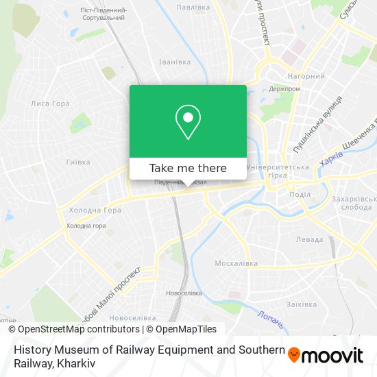 History Museum of Railway Equipment and Southern Railway map