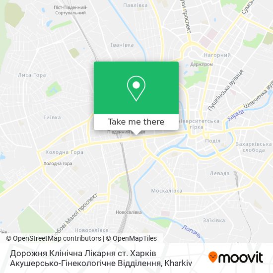 Карта Дорожня Клінічна Лікарня ст. Харків Акушерсько-Гінекологічне Відділення