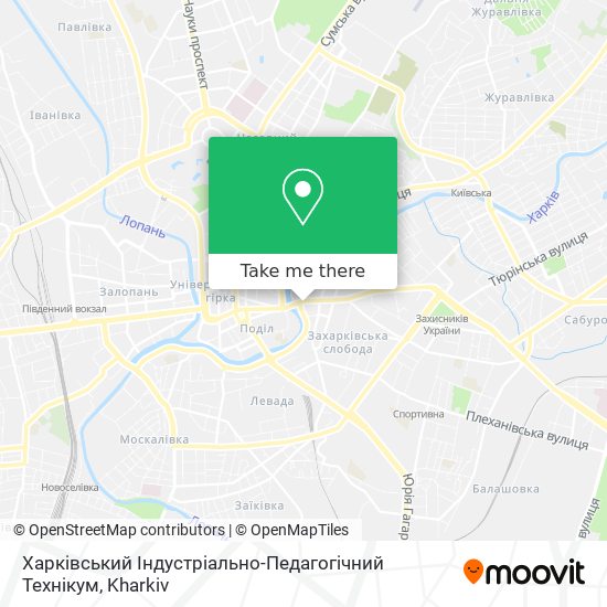 Карта Харківський Індустріально-Педагогічний Технікум