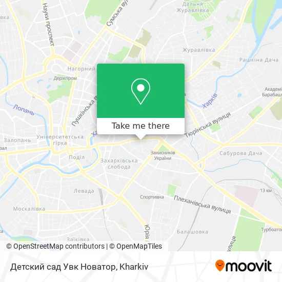 Карта Детский сад Увк Новатор