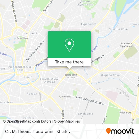 Ст. М. Площа Повстання map