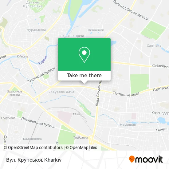 Карта Вул. Крупської