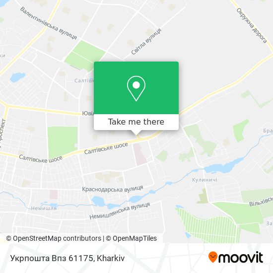 Укрпошта Впз 61175 map