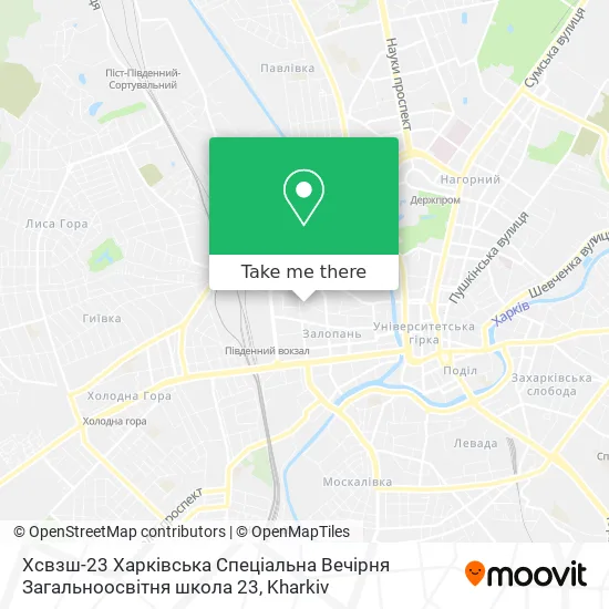 Карта Хсвзш-23 Харківська Спеціальна Вечірня Загальноосвітня школа 23