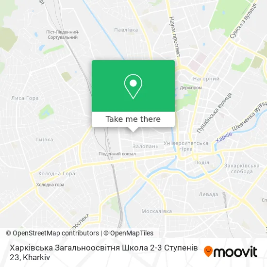 Карта Харківська Загальноосвітня Школа 2-3 Ступенів 23