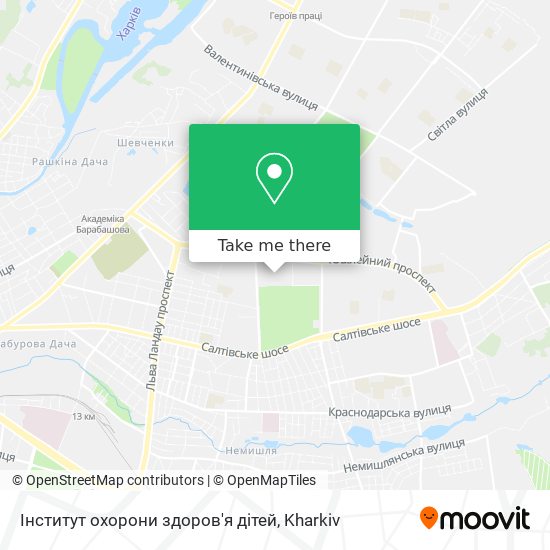 Карта Інститут охорони здоров'я дітей