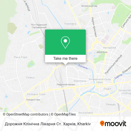 Карта Дорожня Клінічна Лікарня Ст. Харків