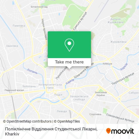 Поліклінічне Відділення Студентської Лікарні map