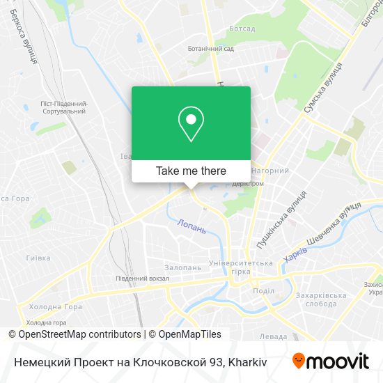 Карта Немецкий Проект на Клочковской 93