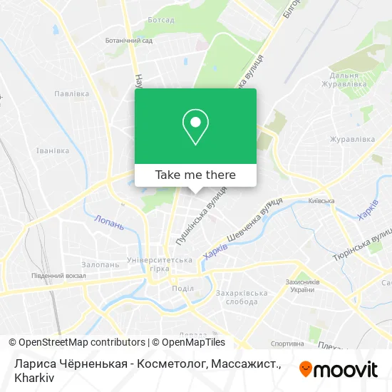 Карта Лариса Чёрненькая - Косметолог, Массажист.