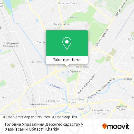 Карта Головне Управління Держгеокадастру у Харківській Області
