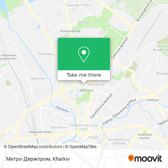 Карта Метро-Держпром