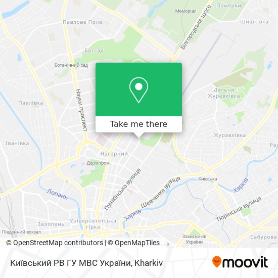 Київський РВ ГУ МВС України map