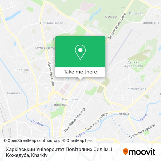 Харківський Університет Повітряних Сил ім. І. Кожедуба map