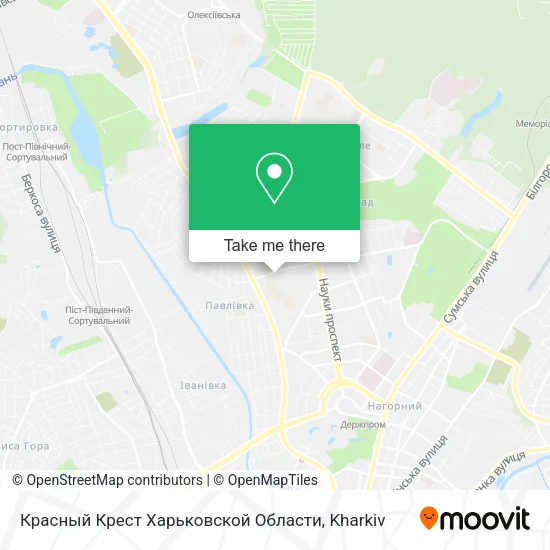 Карта Красный Крест Харьковской Области