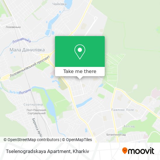 Tselenogradskaya Apartment map