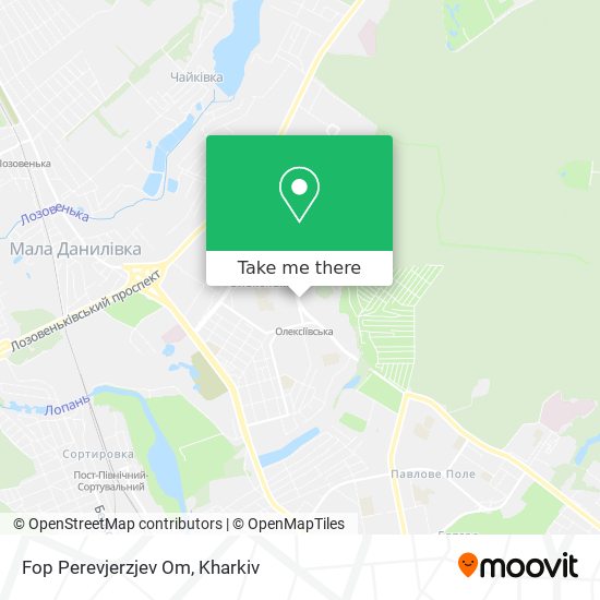 Карта Fop Perevjerzjev Om