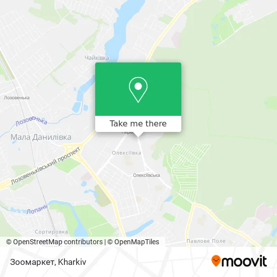 Карта Зоомаркет