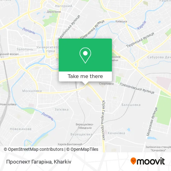 Карта Проспект Гагаріна