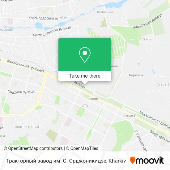 Карта Тракторный завод им. С. Орджоникидзе