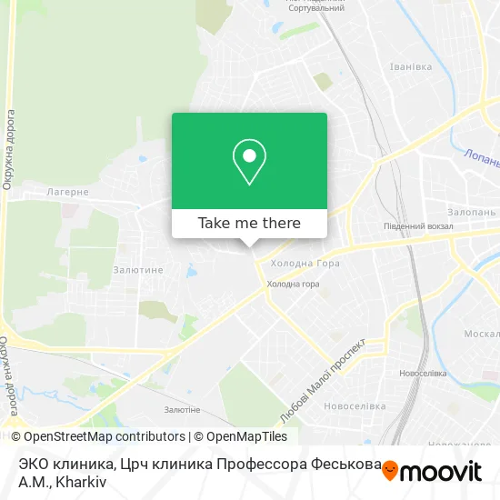 Карта ЭКО клиника, Црч клиника Профессора Феськова А.М.