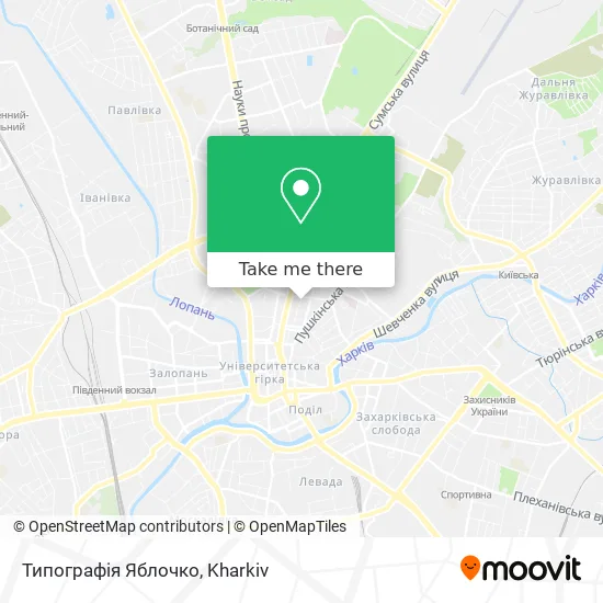 Карта Типографія Яблочко