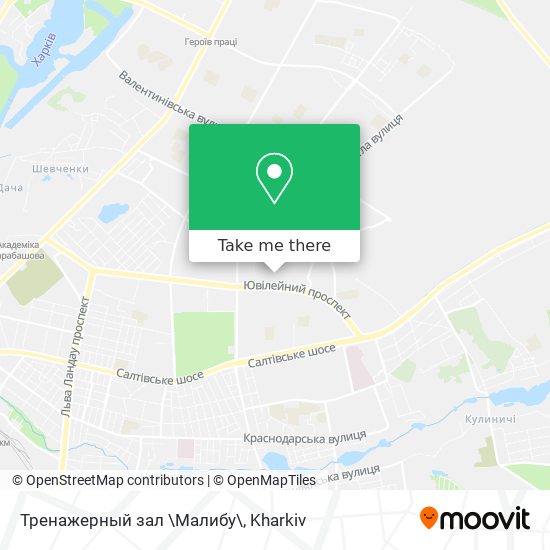 Карта Тренажерный зал \Малибу\