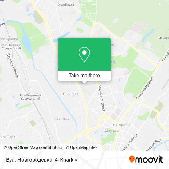 Карта Вул. Новгородська, 4