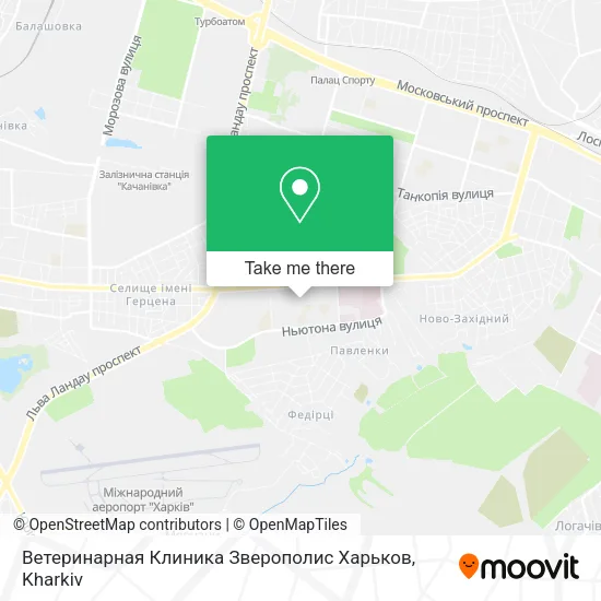 Карта Ветеринарная Клиника Зверополис Харьков