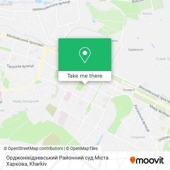 Карта Орджонікідзевський Районний суд Міста Харкова