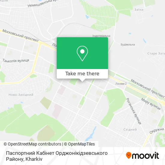 Карта Паспортний Кабінет Орджонікідзевського Району