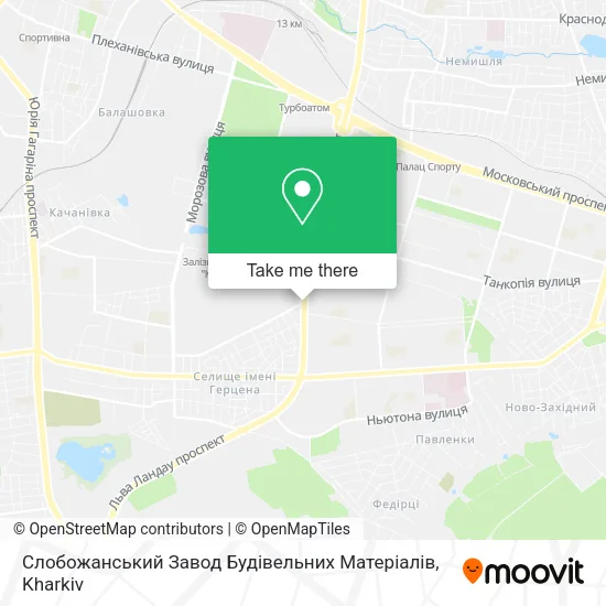 Карта Слобожанський Завод Будівельних Матеріалів