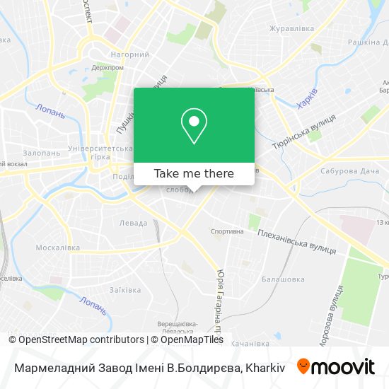 Карта Мармеладний Завод Імені В.Болдирєва