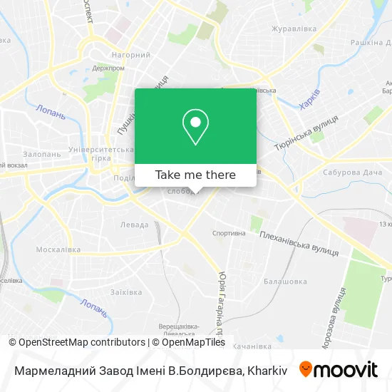 Карта Мармеладний Завод Імені В.Болдирєва