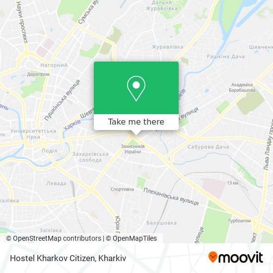 Hostel Kharkov Citizen map