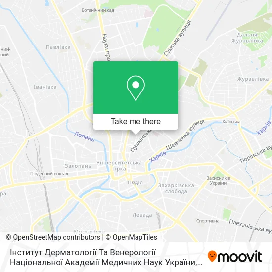 Карта Інститут Дерматології Та Венерології Національної Академії Медичних Наук України