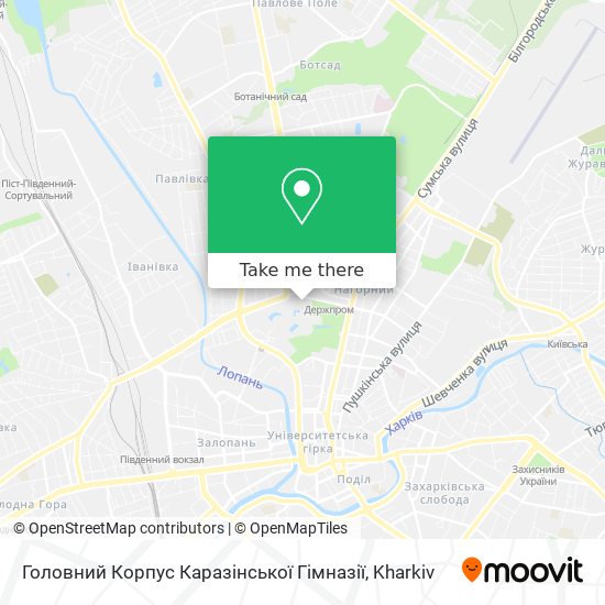 Головний Корпус Каразінської Гімназії map