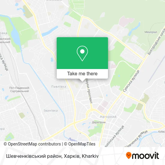 Карта Шевченківський район, Харків