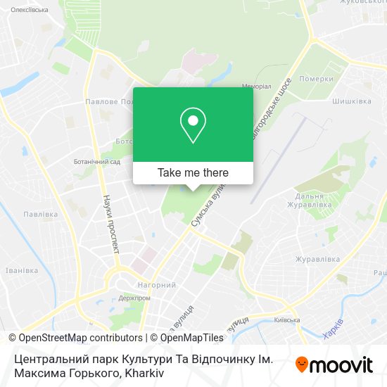 Центральний парк Культури Та Відпочинку Ім. Максима Горького map