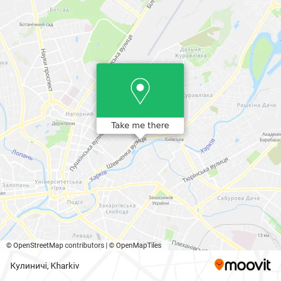 Карта Кулиничі