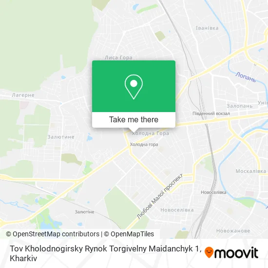Tov Kholodnogirsky Rynok Torgivelny Maidanchyk 1 map